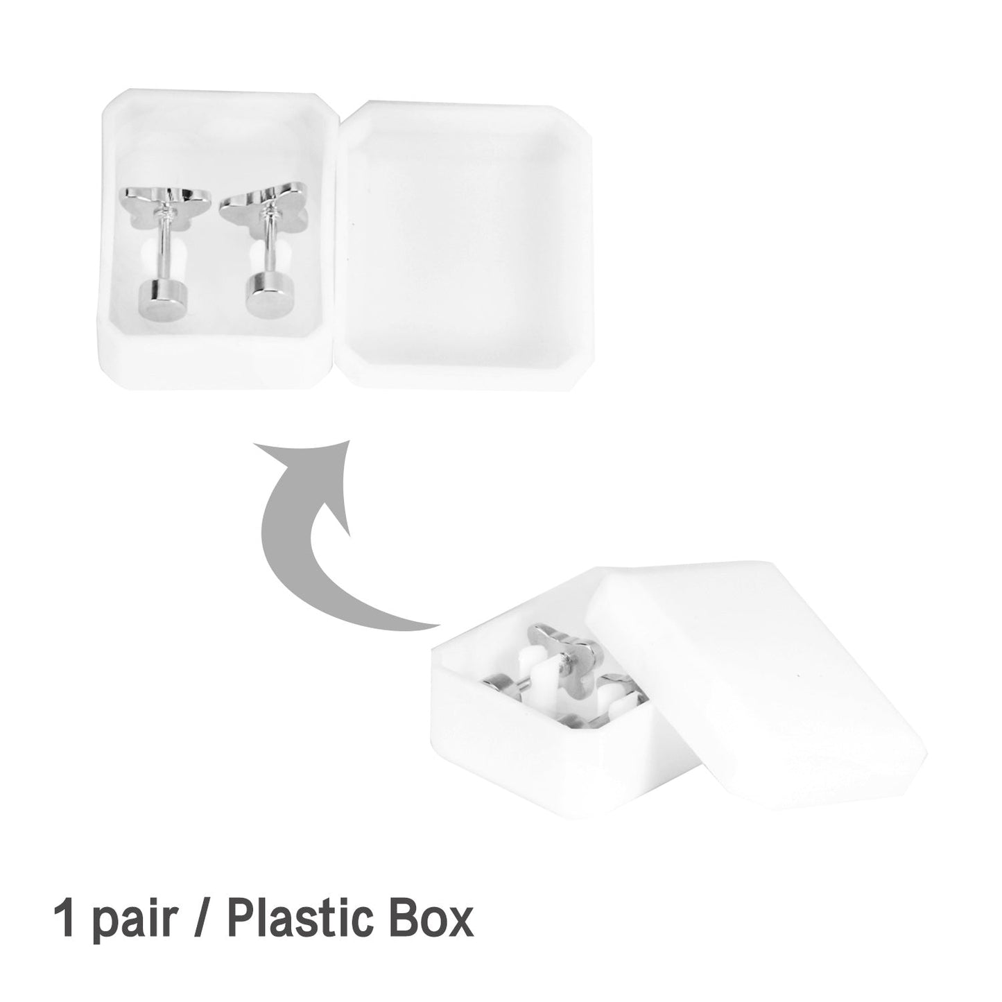 12 pairs 7.5mm*5.5mm Goldtone/Steel Mixed Color Screwback Earrings asonjewelry