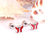 12 pairs 7.5mm*5.5mm Steel/Gold Mixed Color Screwback Earrings