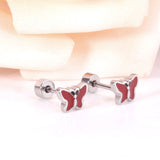 12 pairs 7.5mm*5.5mm Steel/Gold Mixed Color Screwback Earrings