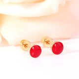 12 pairs 5mm Steel / Goldtone Round Mixed Color Screwback Stud Earrings