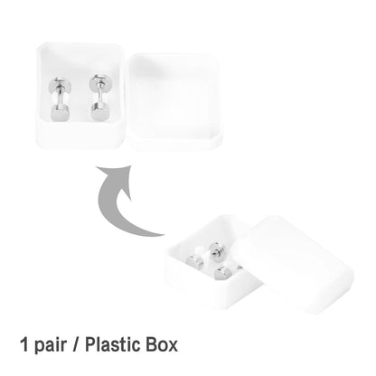 12 pairs 5mm Steel / Goldtone Round Mixed Color Screwback Stud Earrings asonjewelry