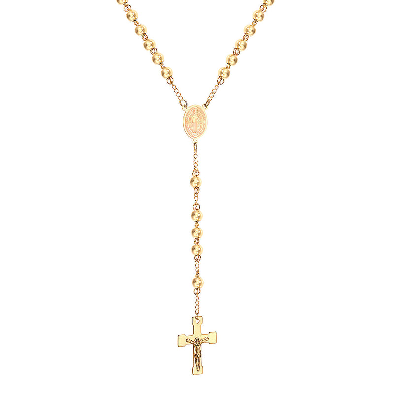 5-Golden Jesus Chain-6MM