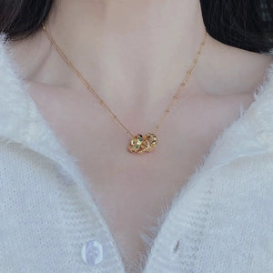 Wholesale Three irregular circles pendant necklace