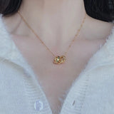 Wholesale Three irregular circles pendant necklace