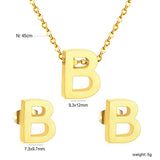Steel/Gold Cut Letters Set without Diamonds A-Z