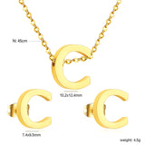 Steel/Gold Cut Letters Set without Diamonds A-Z