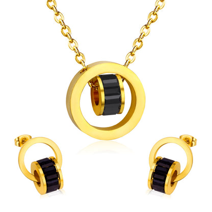 Gold Bezel Set with Black, White & Pink Diamonds asonjewelry