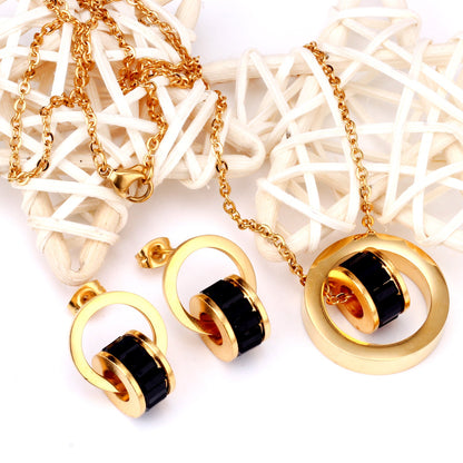 Gold Bezel Set with Black, White & Pink Diamonds asonjewelry