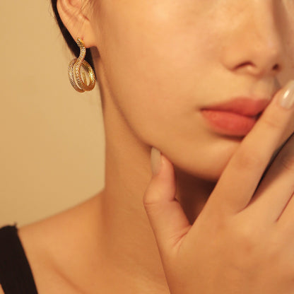 Coil Snake Earrings 7.7*30mm asonjewelry