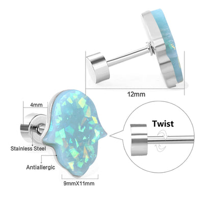 12 pairs steel/gold floral ombre screwback stud earrings asonjewelry