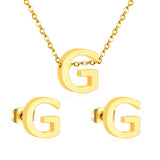 Steel/Gold Cut Letters Set without Diamonds A-Z