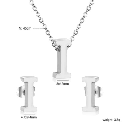 Steel/Gold Cut Letters Set without Diamonds A-Z asonjewelry