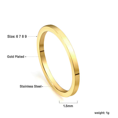 Light luxury design sense stainless steel thin ring women ring wholesale jewelry asonjewelry