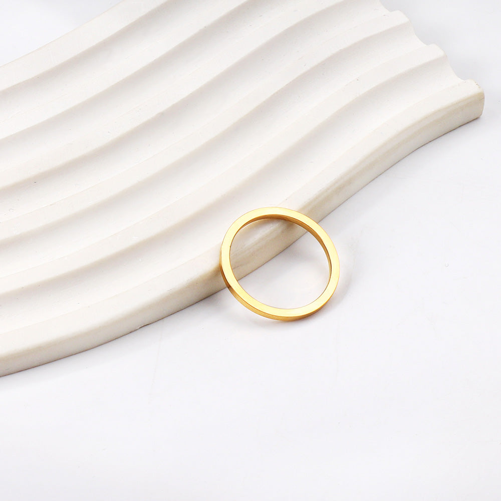Light luxury design sense stainless steel thin ring women ring wholesale jewelry asonjewelry