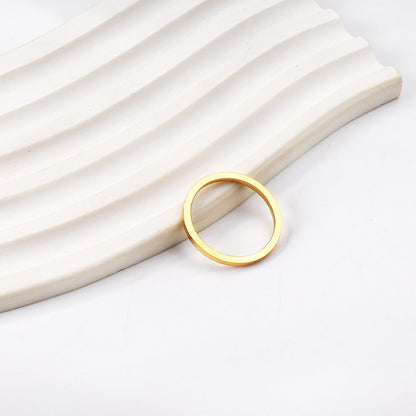 Light luxury design sense stainless steel thin ring women ring wholesale jewelry asonjewelry