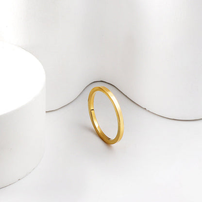 Light luxury design sense stainless steel thin ring women ring wholesale jewelry asonjewelry