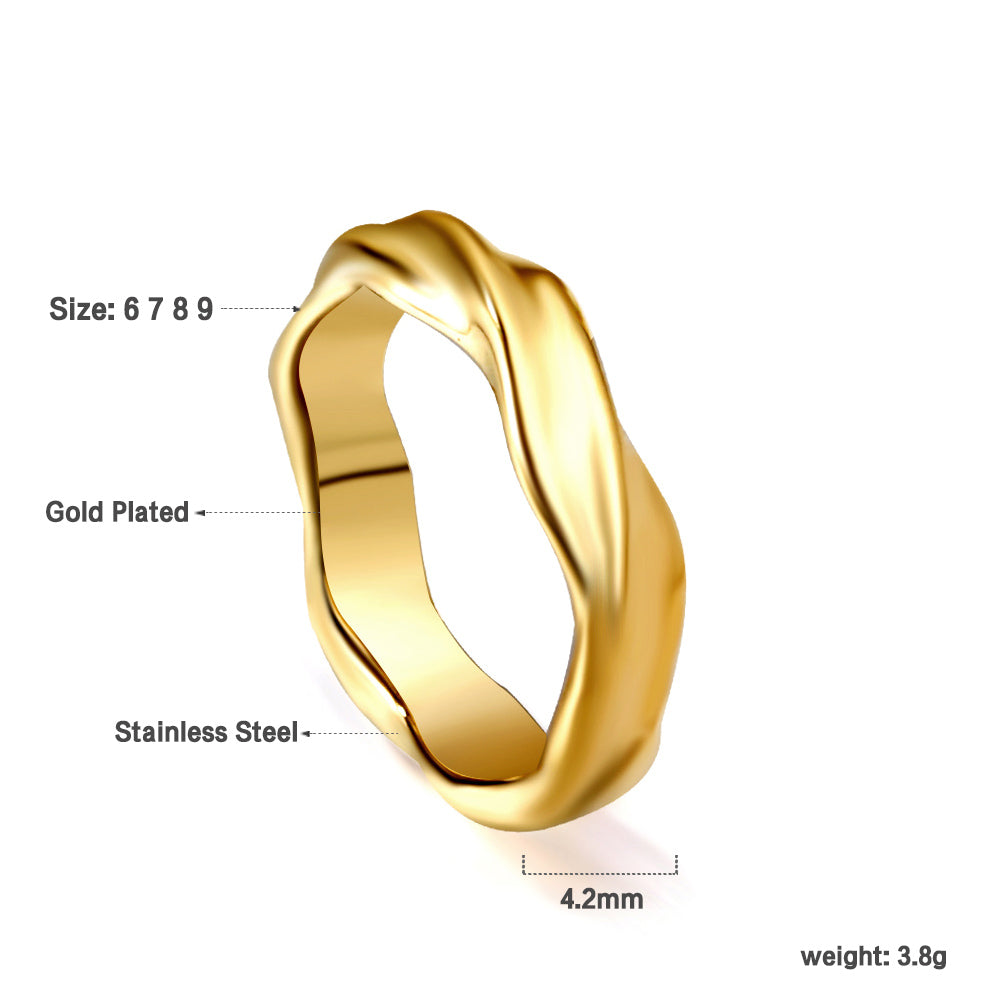 Stainless Steel Ring Mobius Endless Wave Ring Stainless Steel Jewelry Manufacturer asonjewelry