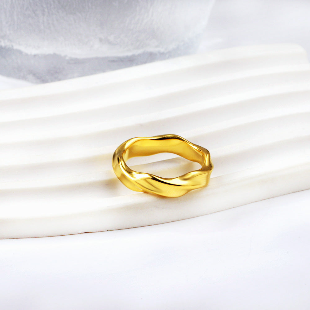 Stainless Steel Ring Mobius Endless Wave Ring Stainless Steel Jewelry Manufacturer asonjewelry