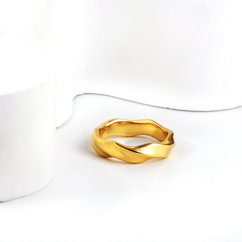 Stainless Steel Ring Mobius Endless Wave Ring Stainless Steel Jewelry Manufacturer asonjewelry