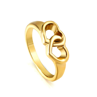 Stainless Steel Ring Minimalist Temperament Gold Skeleton Ring Female asonjewelry