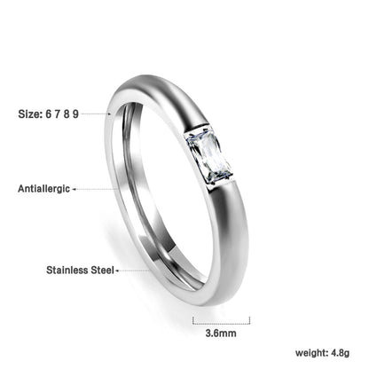 Fashion Round Geometric Light Luxury Diamonds Metal Ring asonjewelry
