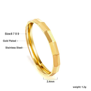 Stainless steel ring female ins niche design plain circle index finger ring cold wind personalized couple finger ring