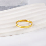 Stainless steel ring female ins niche design plain circle index finger ring cold wind personalized couple finger ring