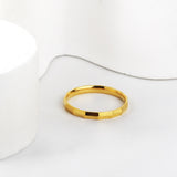 Stainless steel ring female ins niche design plain circle index finger ring cold wind personalized couple finger ring