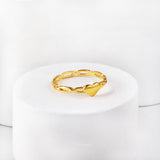 Metal wind love stainless steel ring hollowed out gold-plated ring fashion geometric jewelry