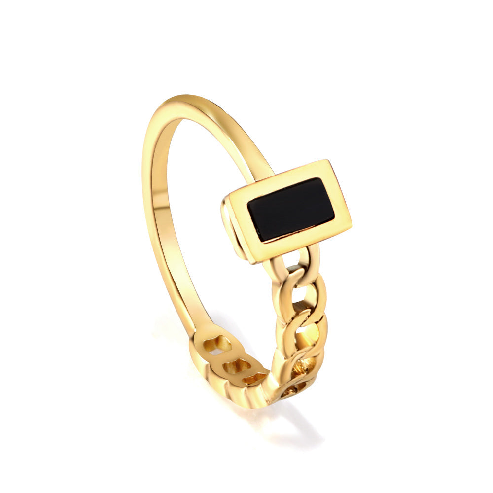 Stylish Diamond Set Round Metallic Wind Ring asonjewelry