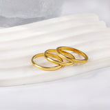 Stainless steel open ring single band jump ring hanging ring finger ring