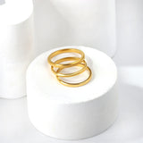 Stainless steel open ring single band jump ring hanging ring finger ring