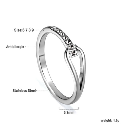 Geometric with diamonds water drop hollowing ring women's hundred finger ring asonjewelry