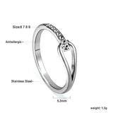 Geometric with diamonds water drop hollowing ring women's hundred finger ring