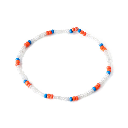 Mixed Color Beads Soft Bracelet 18cm Steel Color asonjewelry