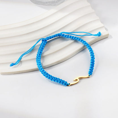 shaped accessories blue soft bracelet 24cm gold color asonjewelry