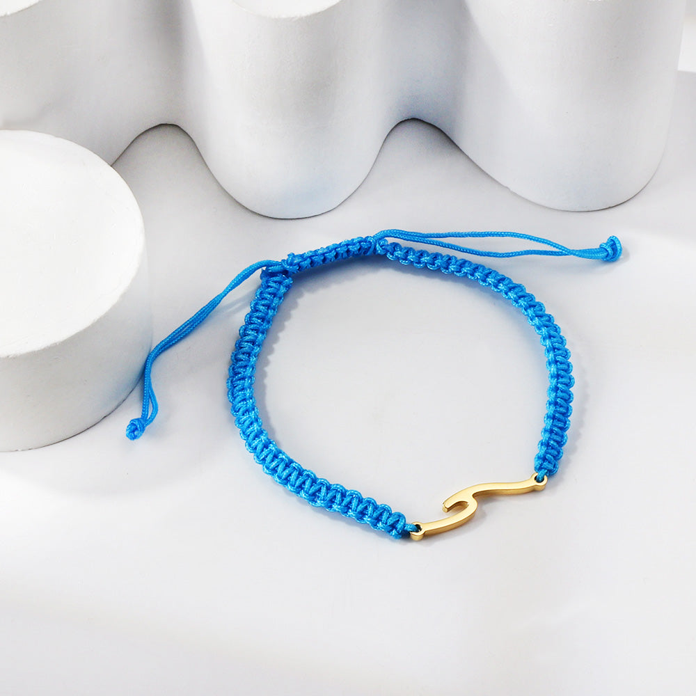 shaped accessories blue soft bracelet 24cm gold color asonjewelry