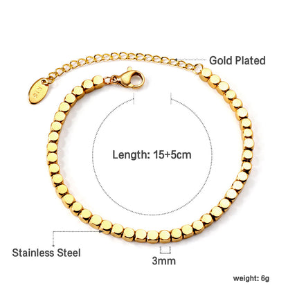 Lots of small squares make up accessories soft bracelet 15+5cm asonjewelry