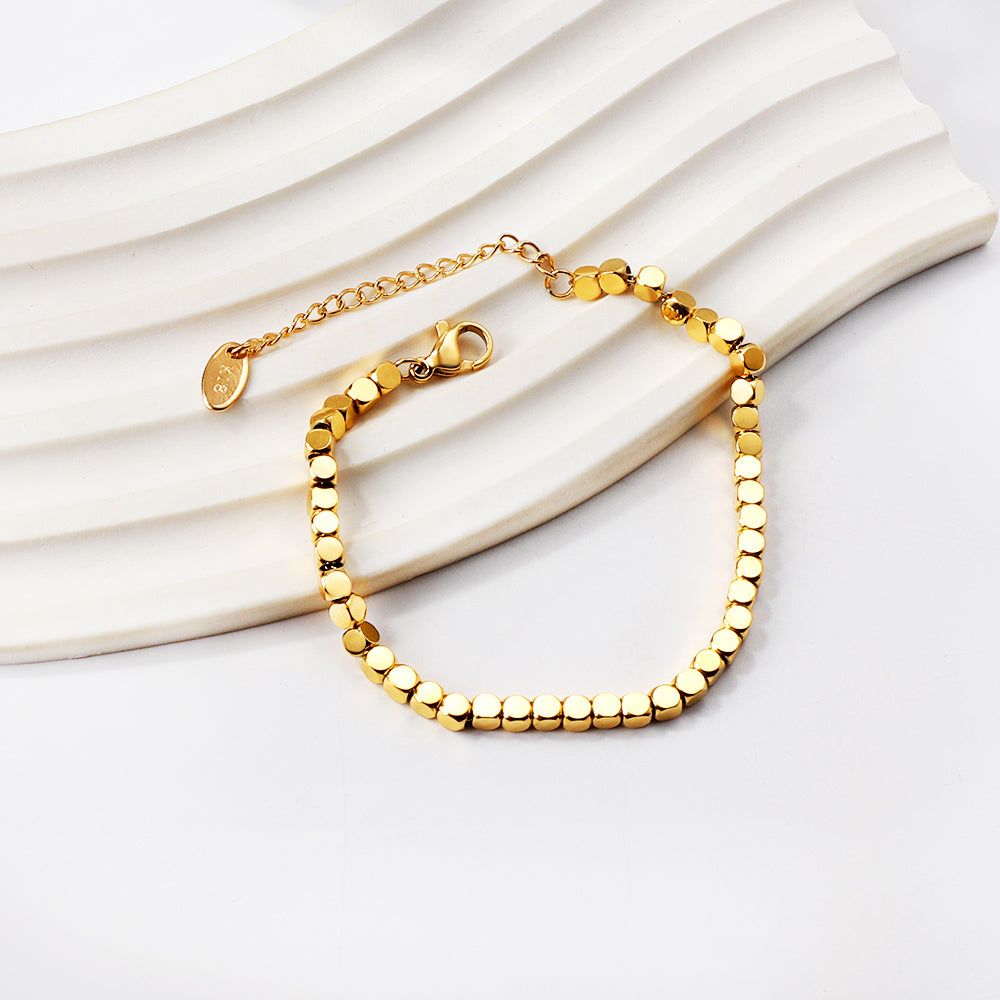 Lots of small squares make up accessories soft bracelet 15+5cm asonjewelry