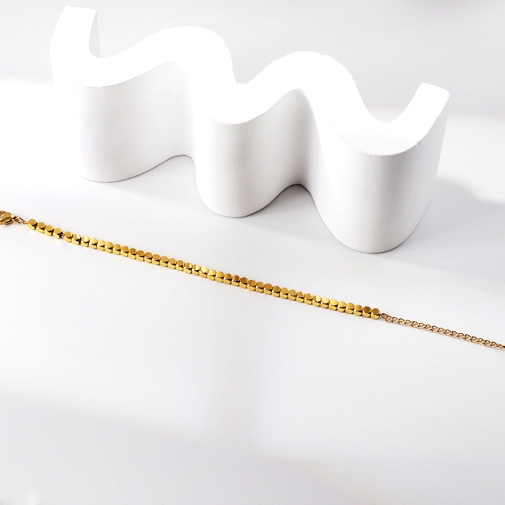 Lots of small squares make up accessories soft bracelet 15+5cm asonjewelry