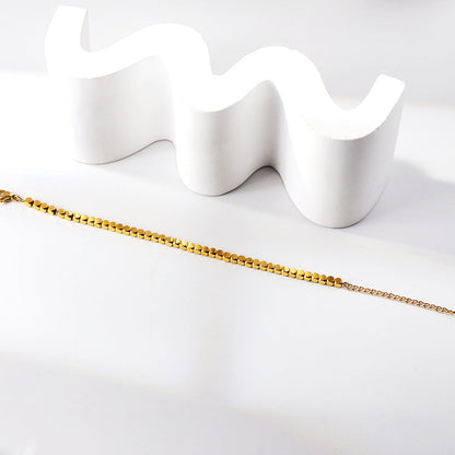 Lots of small squares make up accessories soft bracelet 15+5cm asonjewelry