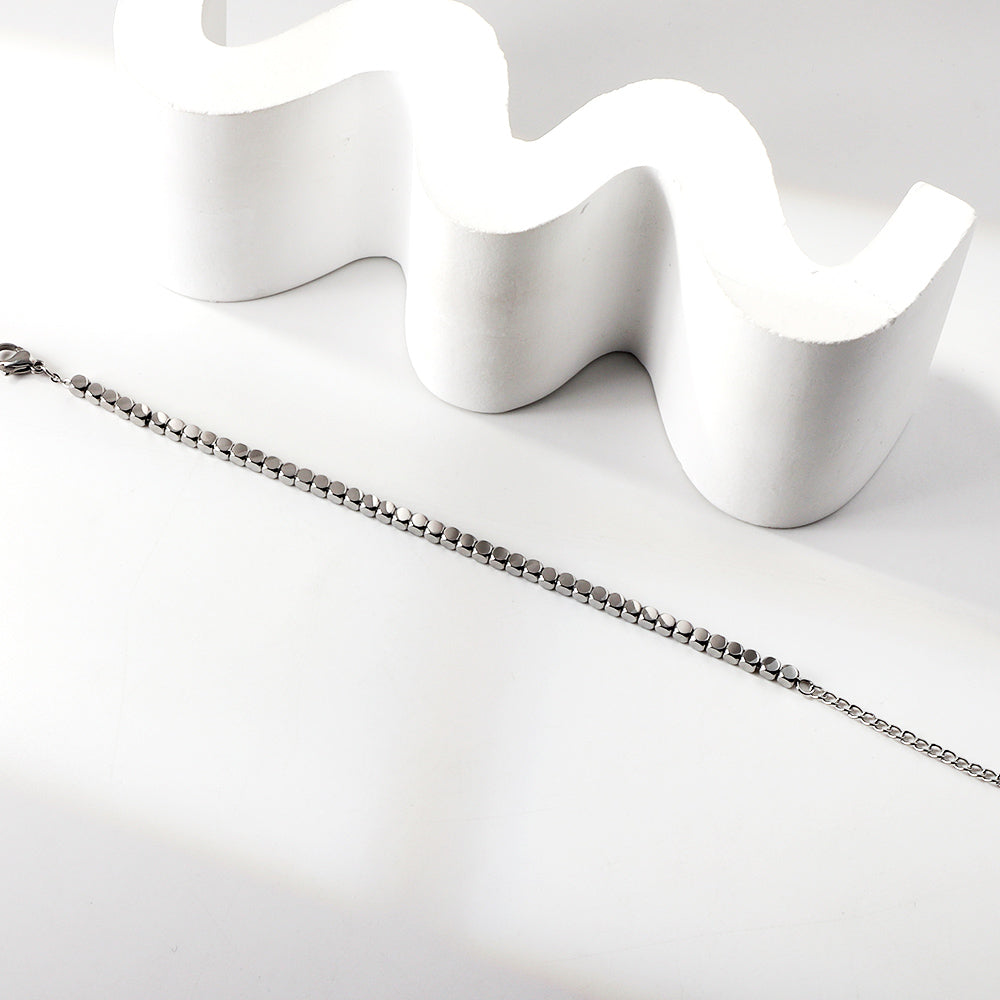 Lots of small squares make up accessories soft bracelet 15+5cm asonjewelry