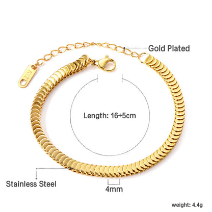 Soft chain bracelet 16+5cm gold asonjewelry