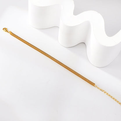 Soft chain bracelet 16+5cm gold asonjewelry