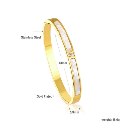 Bracelet set with diamonds with two shell settings asonjewelry