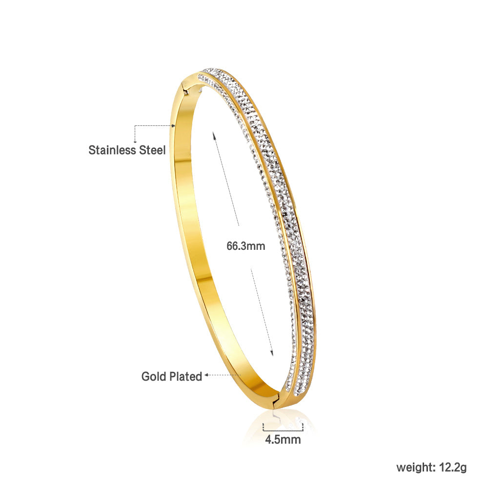 Sparkling bracelet with many small diamonds on its surface asonjewelry