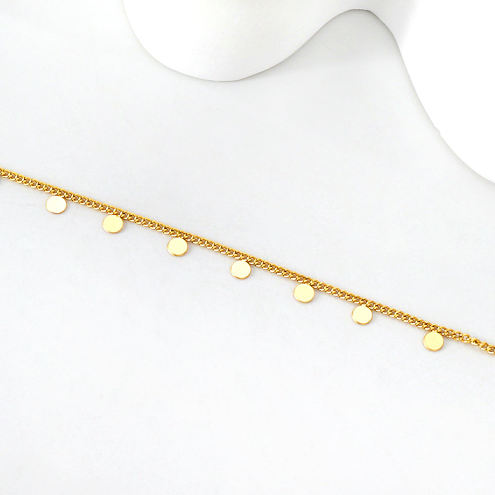 Spring 12 round accessories pendant anklet 22+3cm asonjewelry