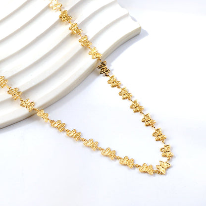 Butterfly pendant necklace 36+10 cm asonjewelry