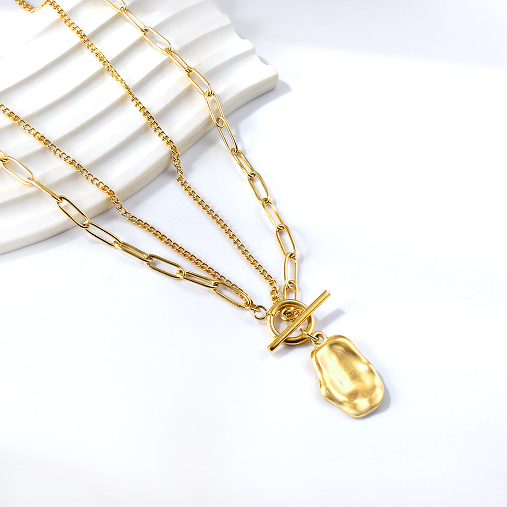 Long Alien Pendant + Matching Chain Double Chain 43cm asonjewelry