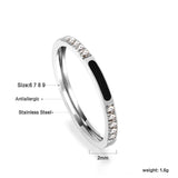 Light luxury diamond ring stainless steel ring wholesale